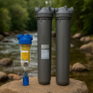 Combo Filtro Autolavable 90 micras + Filtro para Toda la Casa (3 a 5 Llaves)